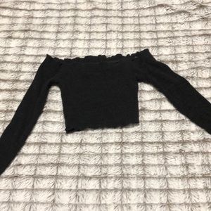 Black Croped long sleeve